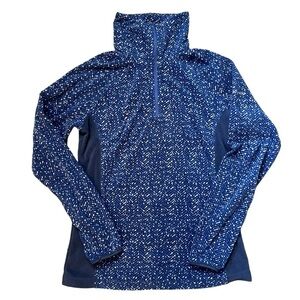 Columbia Sweater Women Small Blue Pull Over Jacket Quarter Zip Ladies Fleece